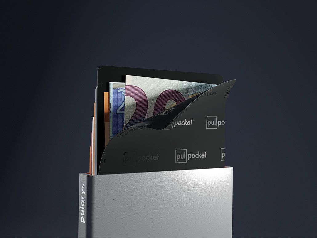Pularys Zen RFID etui – pogled sa strane i Pul Pocket umetkom