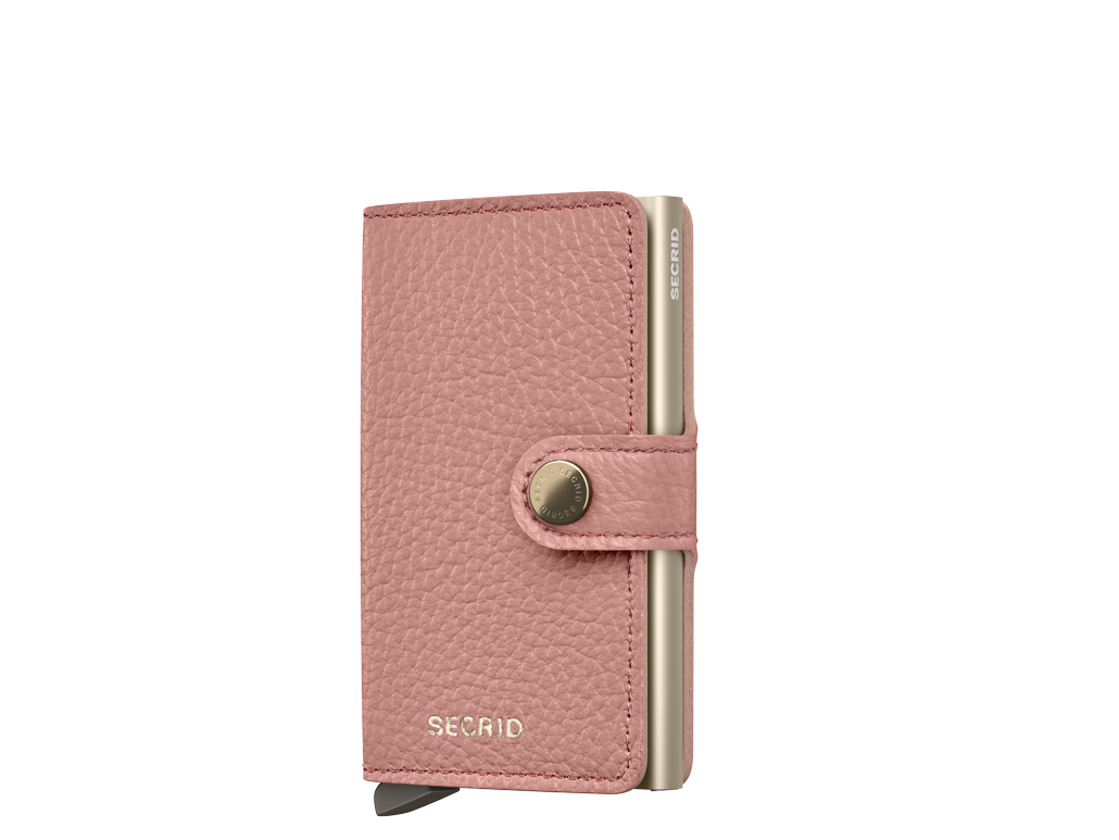 Secrid Miniwallet Pebble Rose – zatvoren novčanik, pogled sprijeda