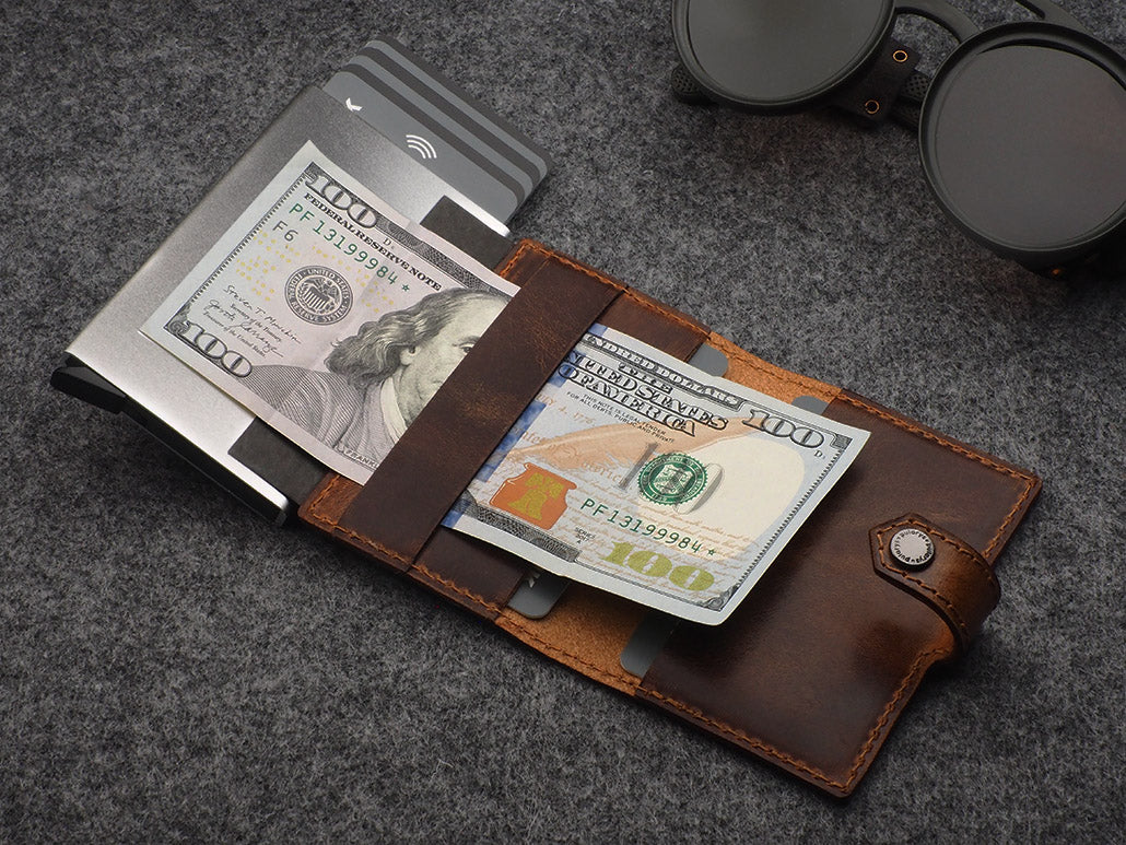 Pularys Easy Wallet - Vintage Saddle koža