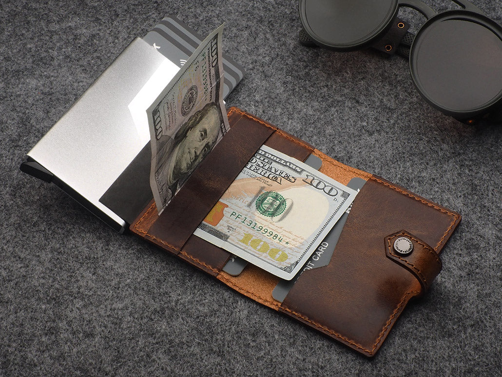 Pularys Easy Wallet - Vintage Saddle koža