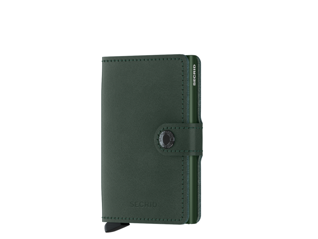 Secrid Miniwallet Original Green – pametni novčanik od glatke zelene kože s RFID zaštitom