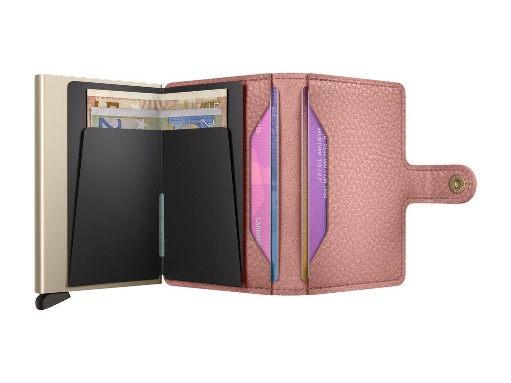 Secrid Miniwallet Pebble Rose – otvoreni novčanik s karticama i novčanicama