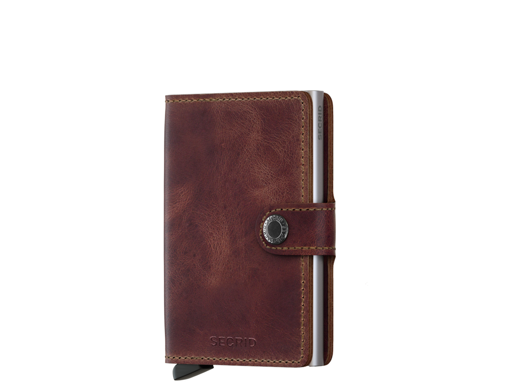 Secrid Miniwallet Vintage Brown – elegantni smeđi novčanik s prirodnom patinom i RFID zaštitom