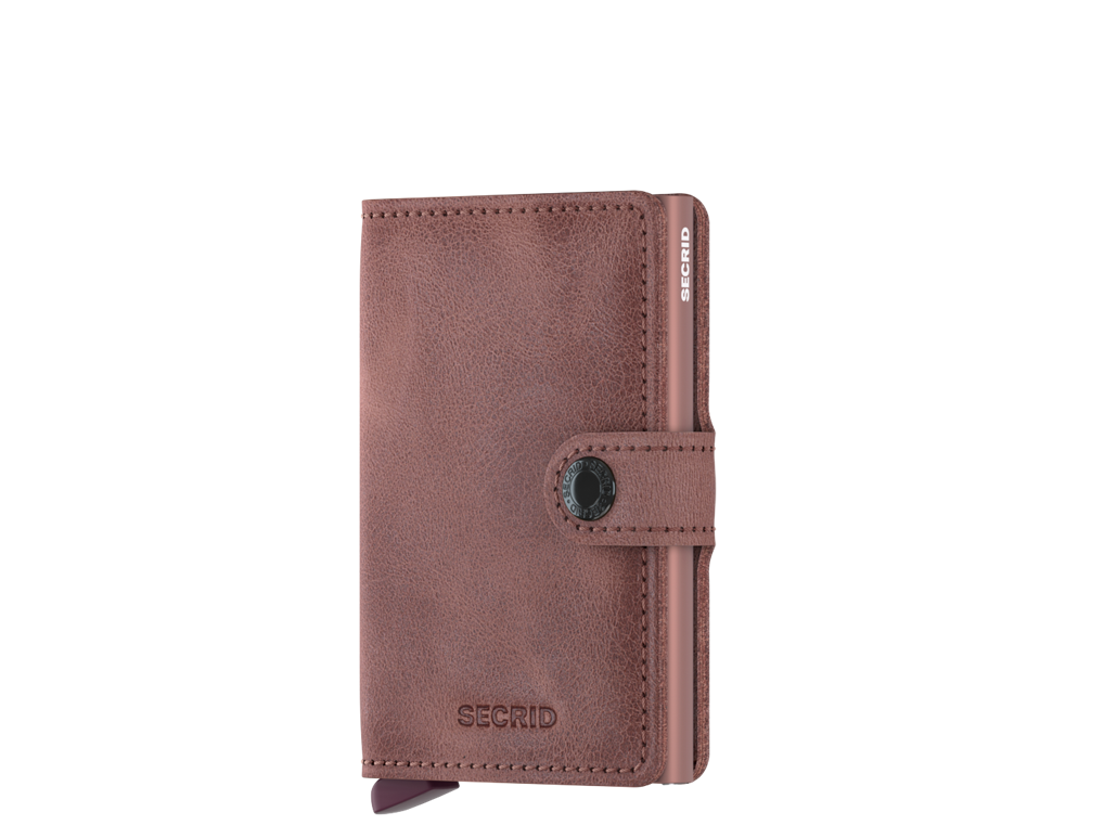 Secrid Miniwallet Vintage Mauve – suptilna sivo-ljubičasta boja s karakterističnim starinskim dojmom